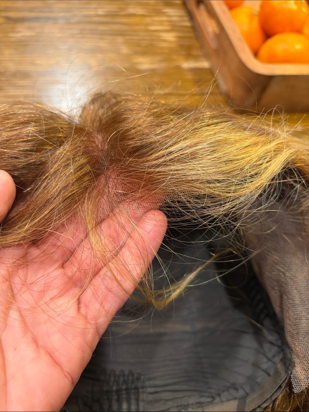 Human Hair Natural Copper Brown Women’s Hairpiece - Unbranded